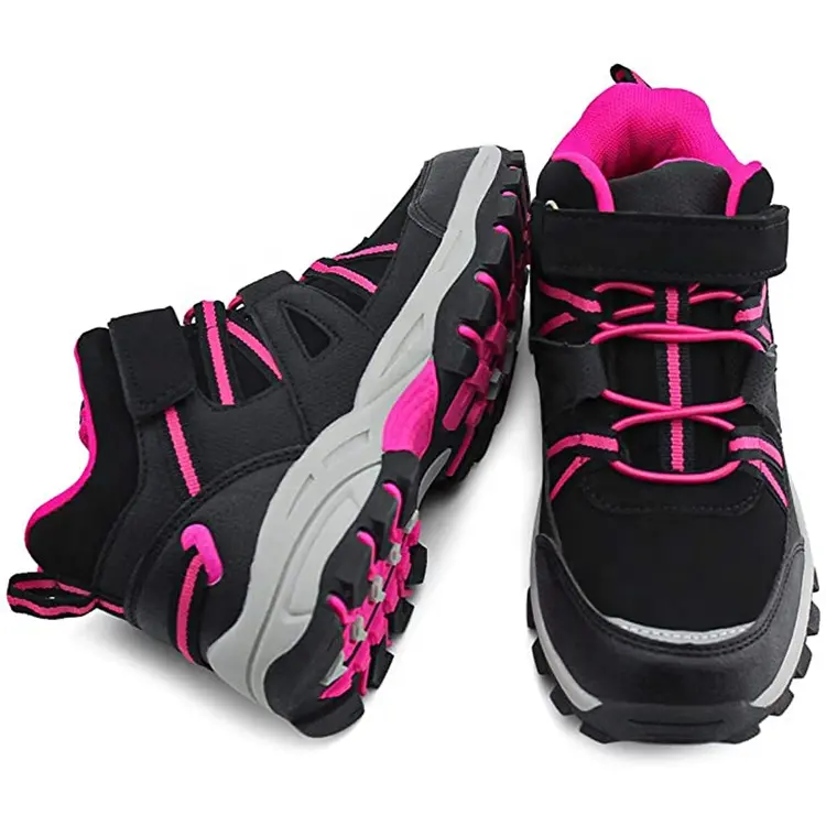 China Brand Customized Outdoor Anti-slip Waterproof Safety Children Adults Hiking Shoes