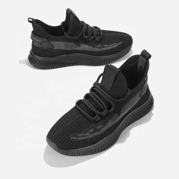 China Hot Selling Light Weight Breathable Zapatillas Knitting Anti-slip Sneaker Casual Shoes for Men Featured Image